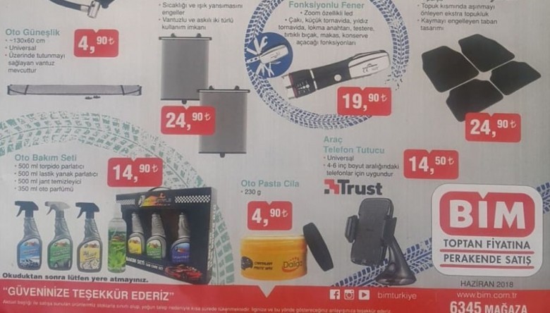 Bim 12 Haziran 2018 İndirimli Ürünler Kataloğu
