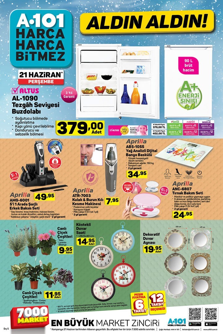 A101 21 Haziran  Fırsatları Aktüel Kampanyası