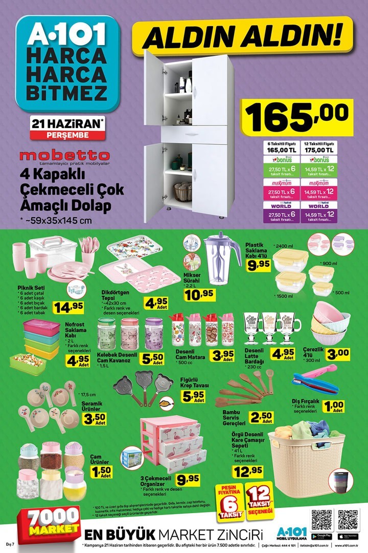 A101 21 Haziran  Fırsatları Aktüel Kampanyası