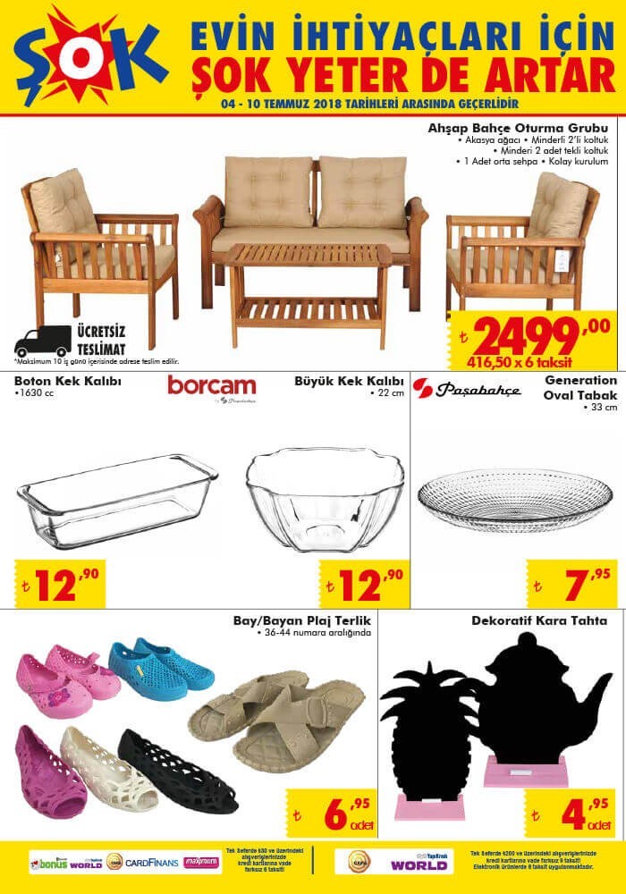Şok 4 - 10 Temmuz 2018 Aktüel Ürünler Kataloğu