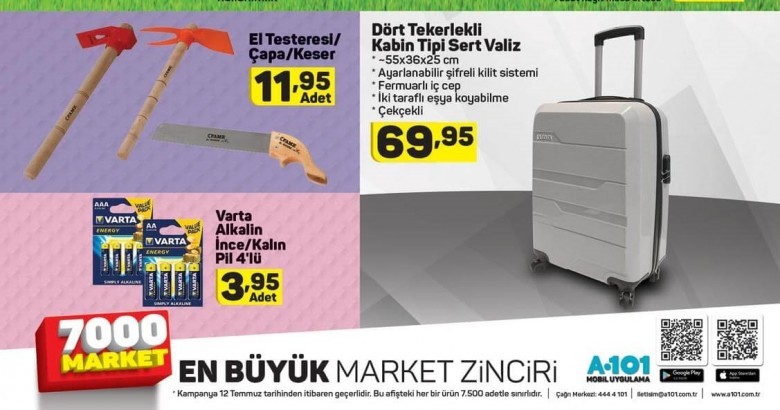 A101 12 Temmuz Aktüel Ürünler Kataloğu  (YENİ)