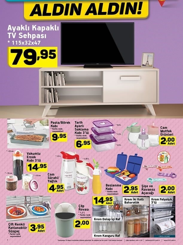 A101 18  Temmuz Aktüel Ürünler Kataloğu 
