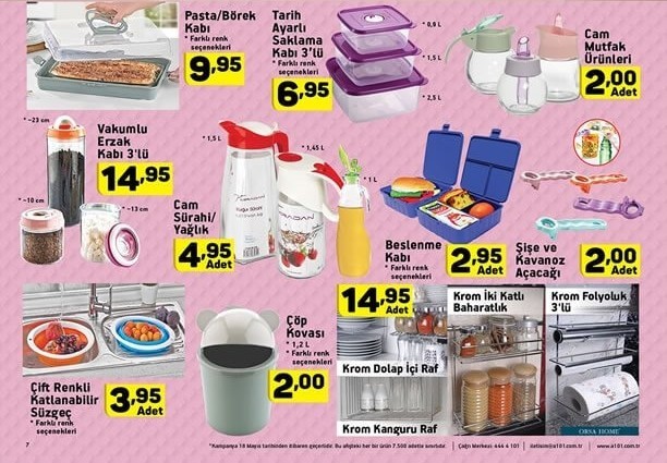 A101 18  Temmuz Aktüel Ürünler Kataloğu 
