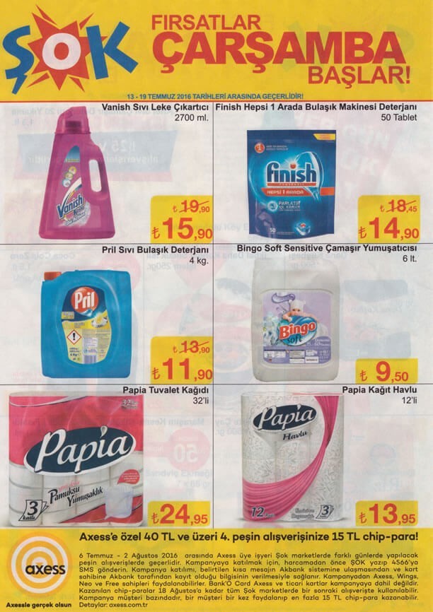 Şok Market 13-19 Temmuz Aktüel İndirimleri