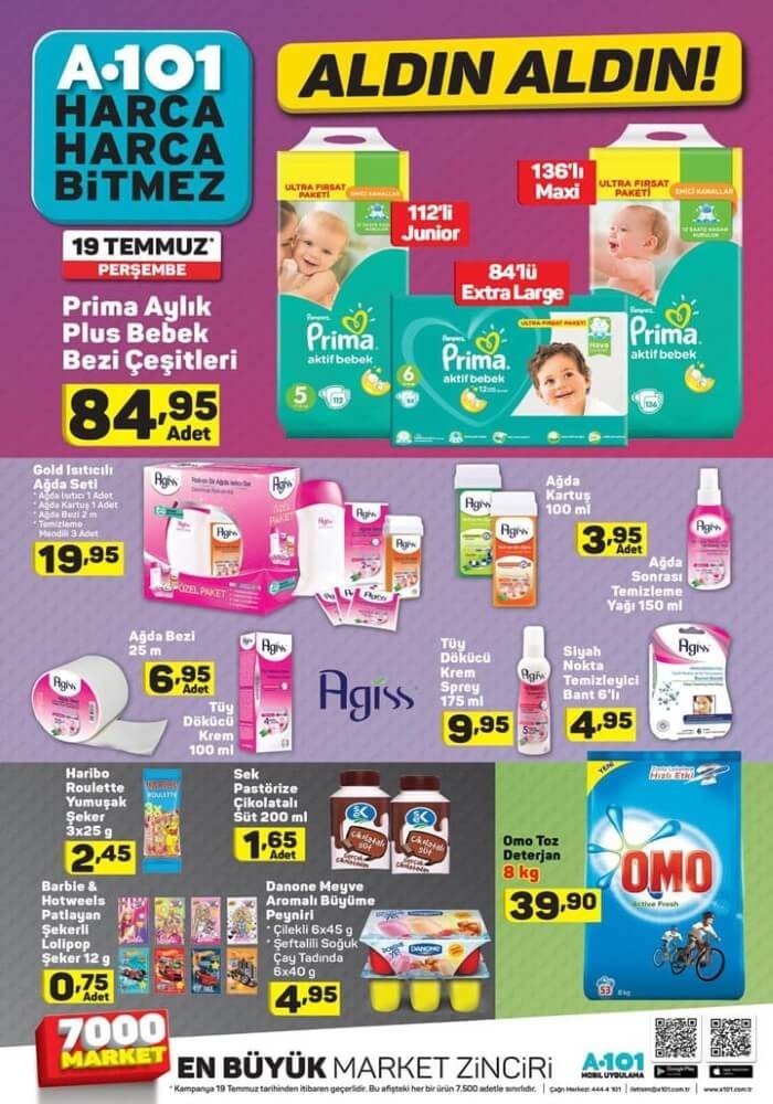 A101 19 – 25 TEMMUZ 2018 İndirimli Fırsat Ürünleri