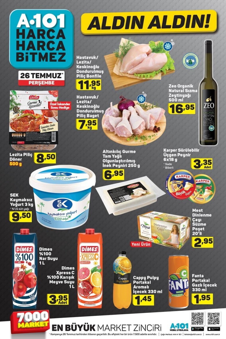 A101 26-30 Temmuz Aktüel İnidirimleri