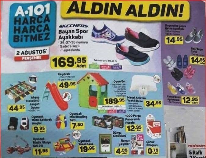 A101, Bim, Şok 3 Ağustos  Market  İndirimleri