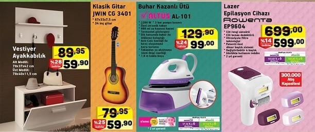 A101 Hafta Sonu İndirimleri