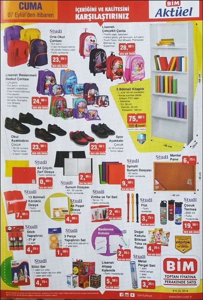 Bim 7 Eylül 2018 Aktüel İndirimleri