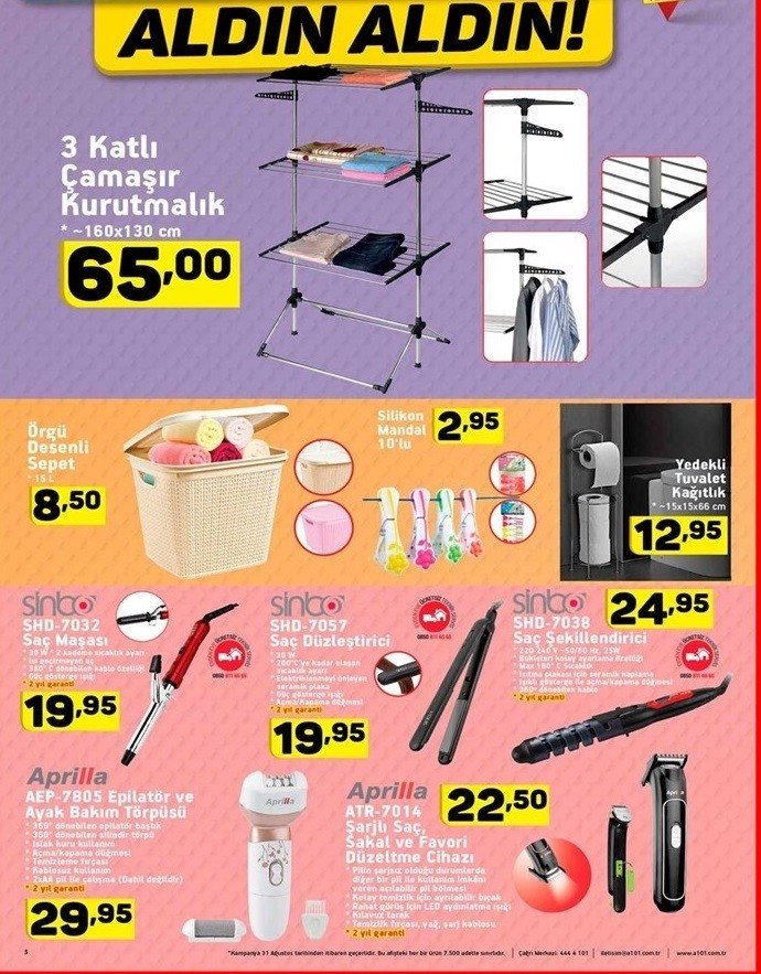 A101 10 Eylül Aktüel Fırsat Ürünleri