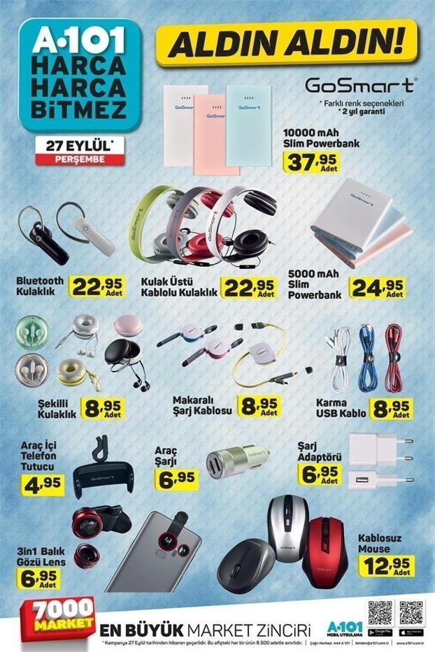 A101  27 Eylül Aktüel İndirimleri