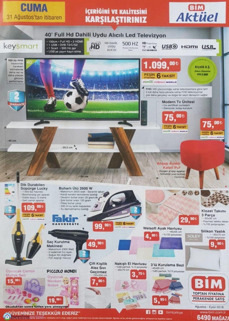 BİM 12 Ekim 2018 Cuma Fırsat Ürünleri Kataloğu