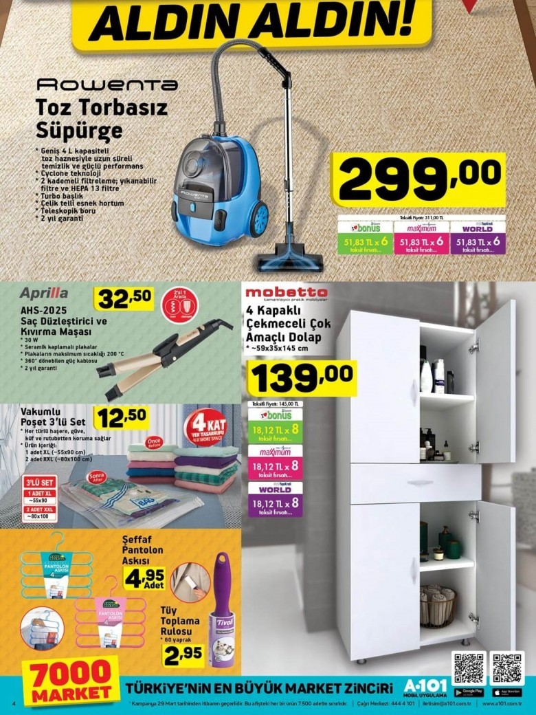 A101 20 Ekim Aktüel İndirim Kataloğları