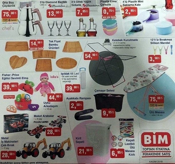 BİM Market 9 - 13 Kasım 2018 Fırsat Ürünleri