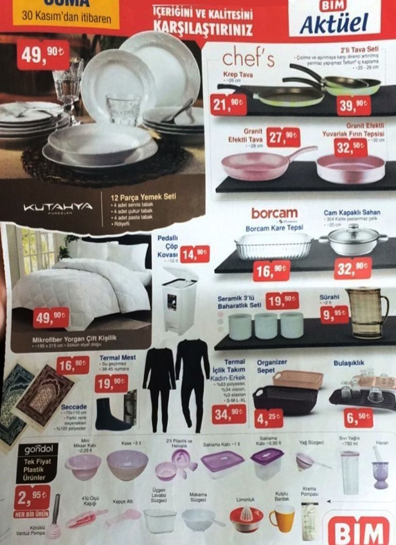 Bim Hafta Sonu  Aktüel Ürünler Kataloğu