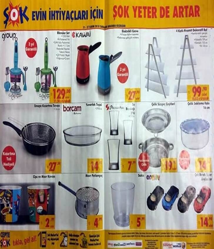 Şok Market - Hakmar Market 27 Kasım 2018 Aktüel Ürünleri Kataloğu