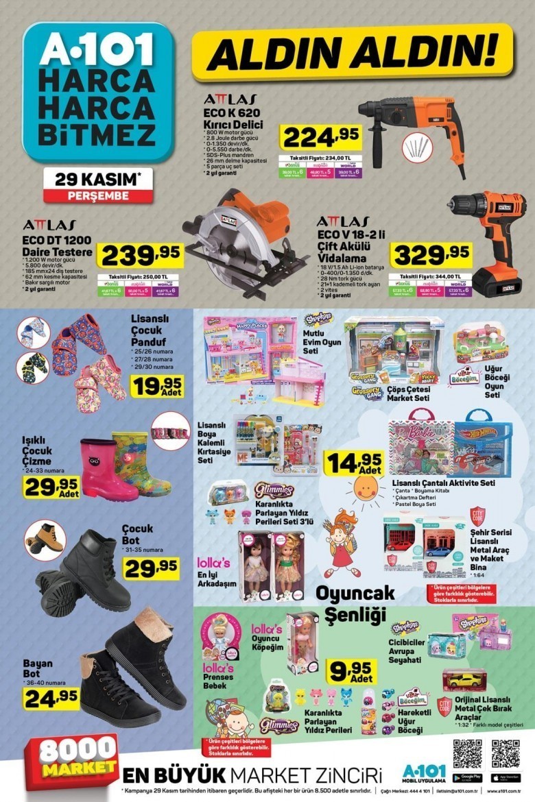 A101 Kasım  Ayı İndirimleri 