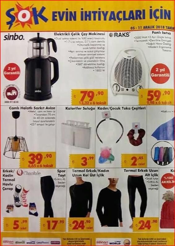 Şok Hafta Sonu İndirimli Aktüel Ürünler Kataloğu