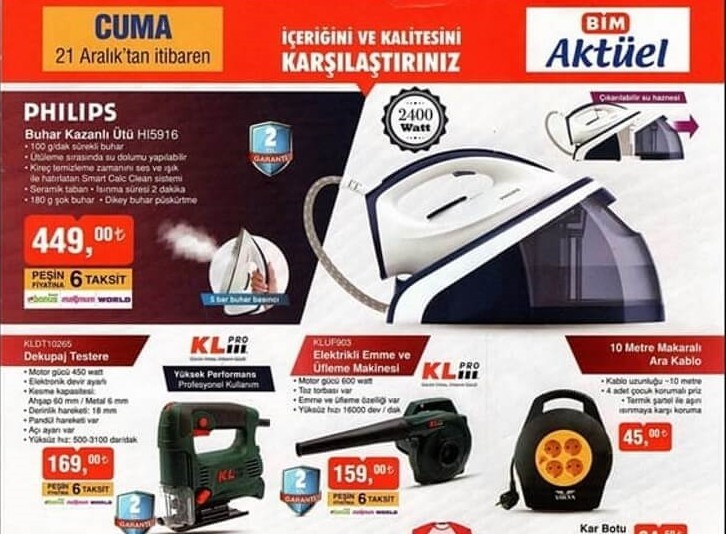 BİM 21 ARALIK 2018 AKTÜEL ÜRÜNLER KATALOĞU