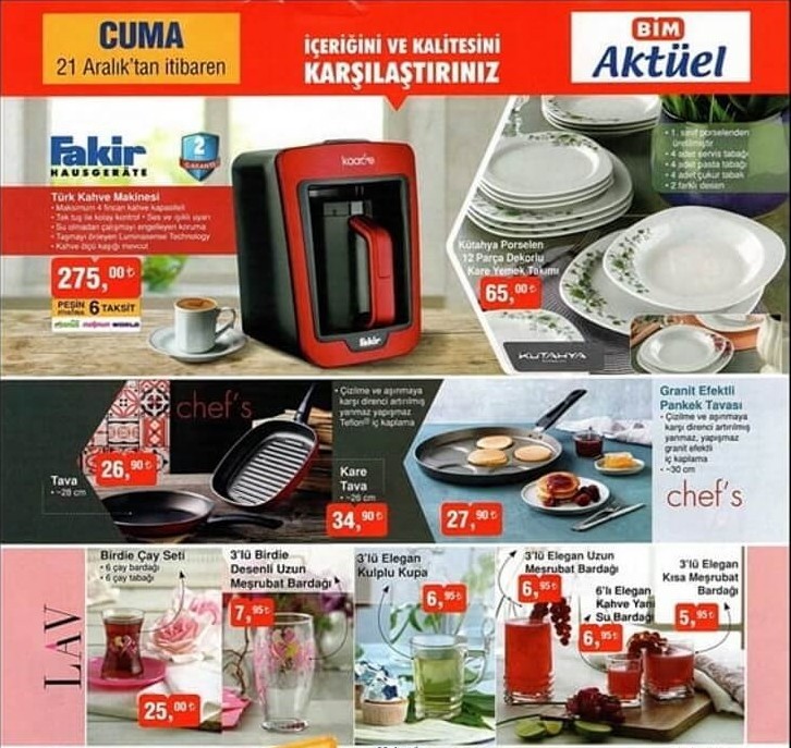 BİM 21 ARALIK 2018 AKTÜEL ÜRÜNLER KATALOĞU