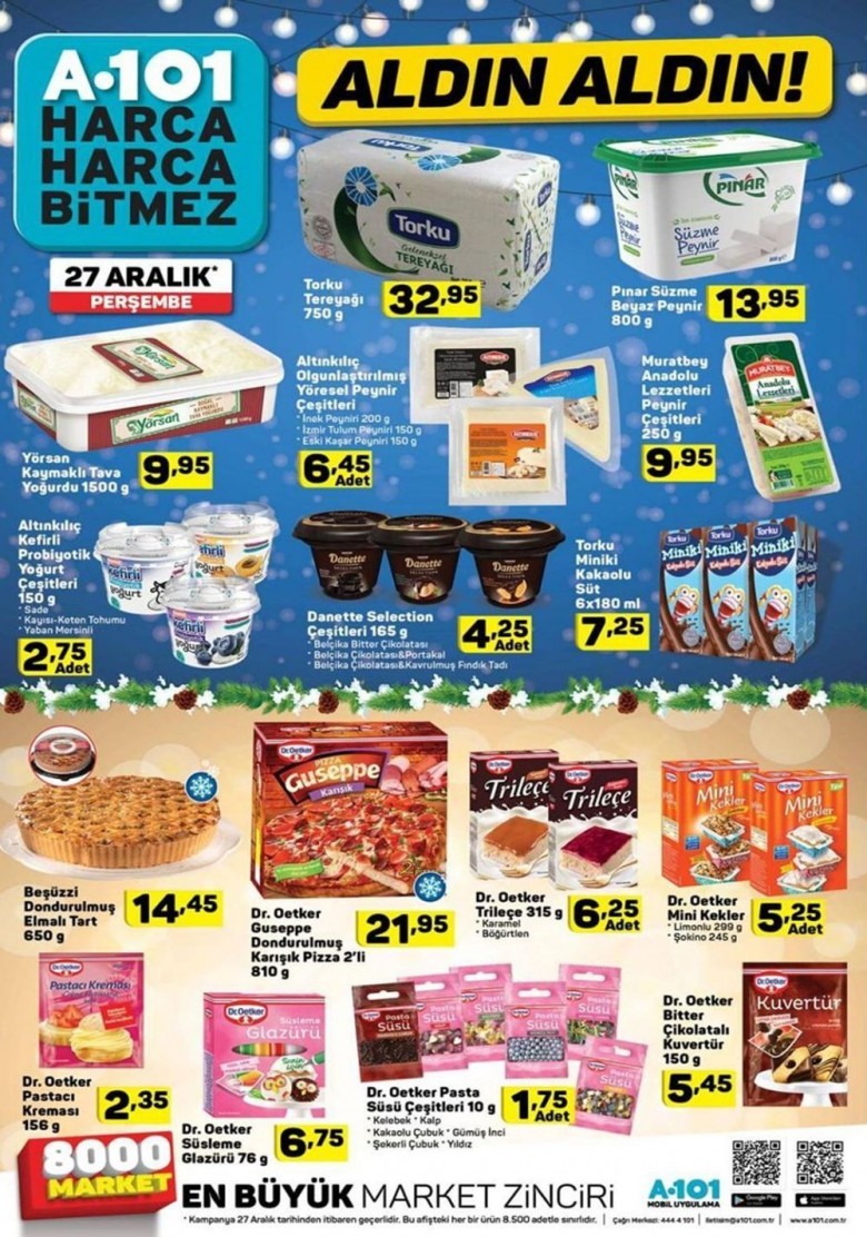 A101 Aktüel Yılın Son Aralık Kataloğu İndirimli Ürünleri