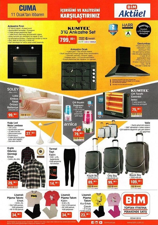  Bim 11-15 Ocak 2019 Aktüel Ürünleri Yayınlandı