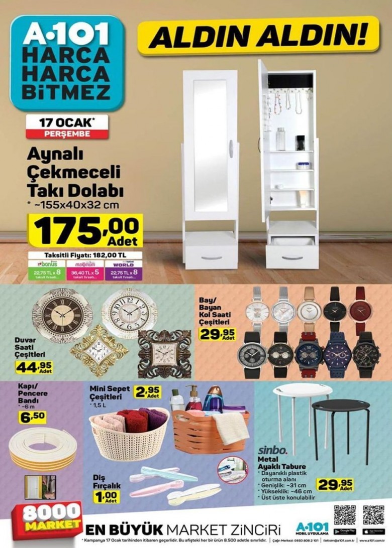 A101 aktüel 18 Ocak 2019 Akteül Ürünler Kataloğu (HD)