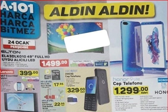 A101 20-26 Ocak 2019 İndirimli Aktüel Ürünler Kataloğu