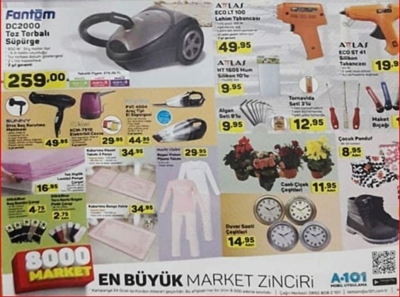 A101 20-26 Ocak 2019 İndirimli Aktüel Ürünler Kataloğu