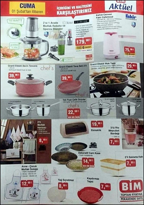 Bim 1 Şubat 2019 Aktüel Ürünler Kataloğu