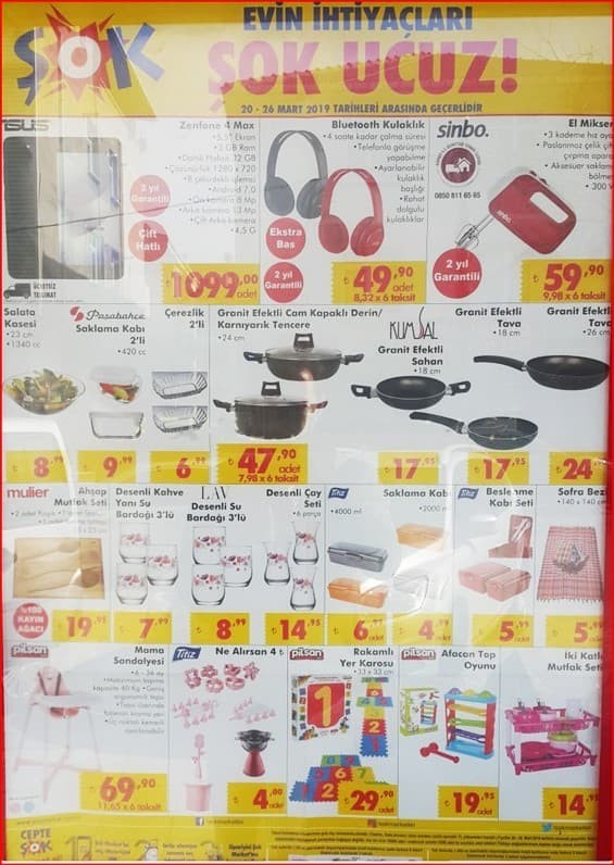 Şok 20 Mart 2019 Aktüel İndirimler Kataloğu