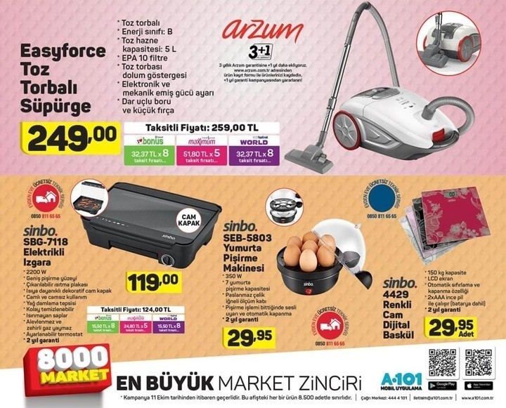 A101 Hafta Sonu Aktüel İndirim Kataloğları