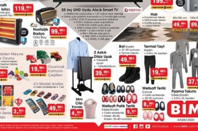 Bim 20 Kasım 2020 Aktüel İndirimli Ürünler Kataloğu