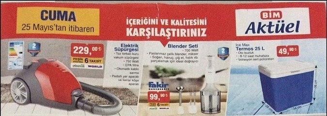 BİM 25 Mayıs 1 Haziran Aktüel Ürünler Kataloğu