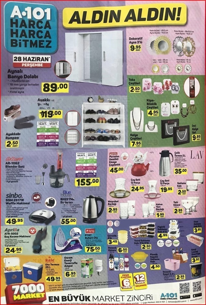 A101 28 Haziran 2018 Aktüel Ürünler Kataloğu