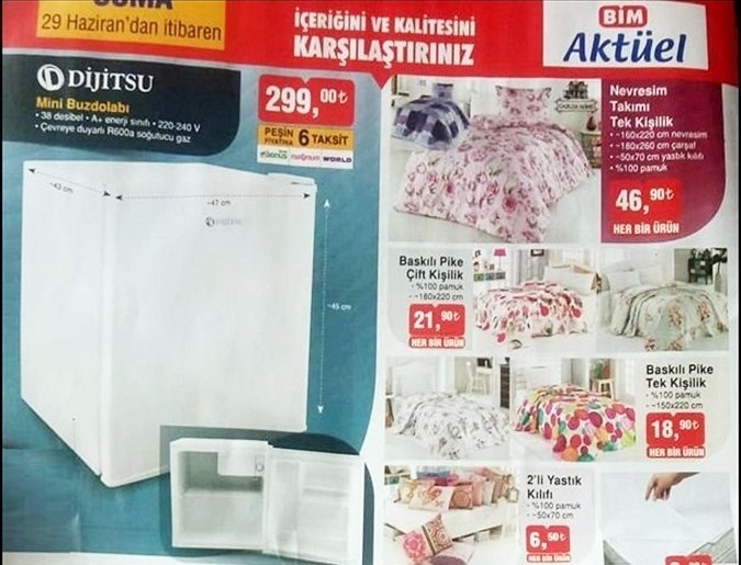 Bim 29 Haziran 2018 İndirimli Ürünler Kataloğu