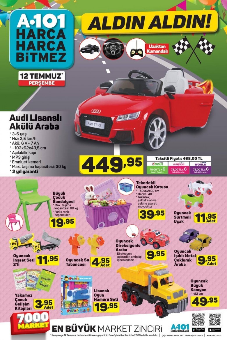 A101 12 Temmuz Aktüel Ürünler Kataloğu  (YENİ)