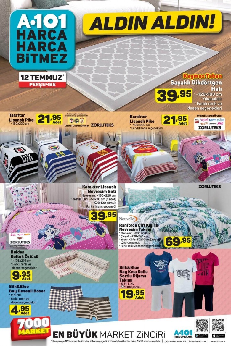 A101 12 Temmuz Aktüel Ürünler Kataloğu  (YENİ)