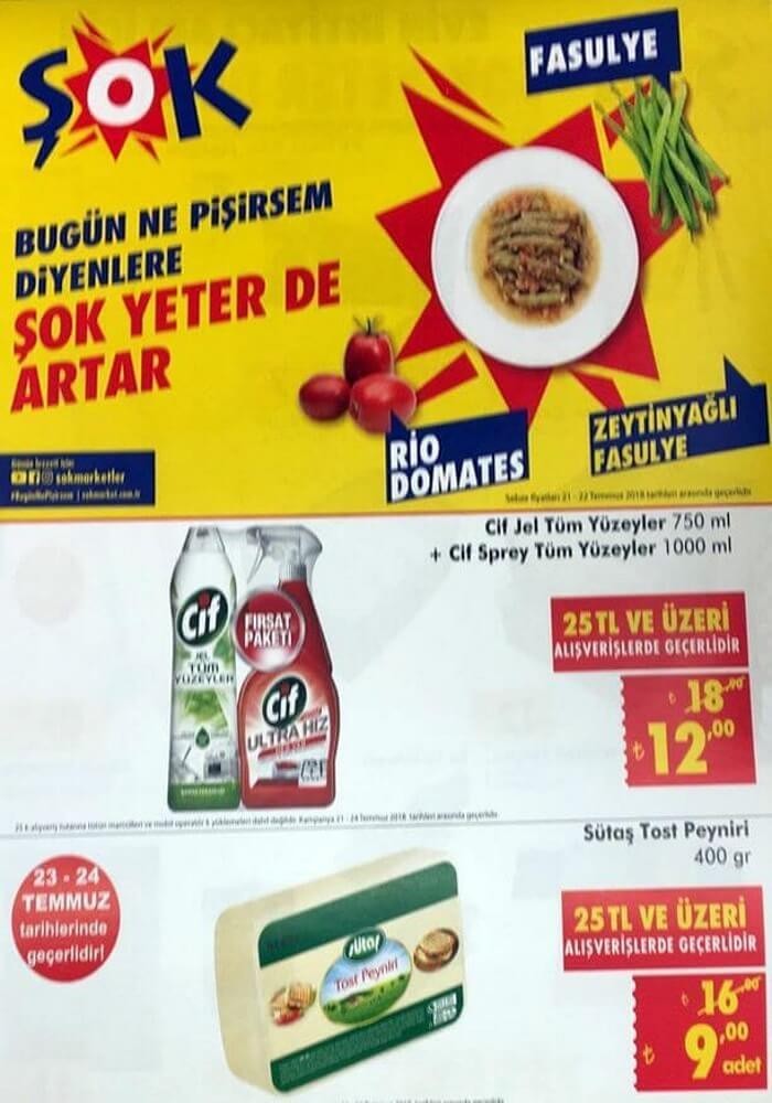 Şok Market 24 Temmuz 2018 Aktüel İndirimleri