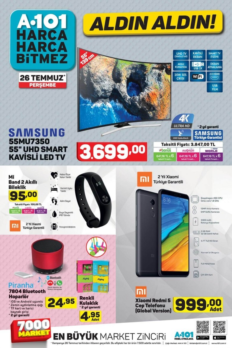 A101 26-30 Temmuz Aktüel İnidirimleri