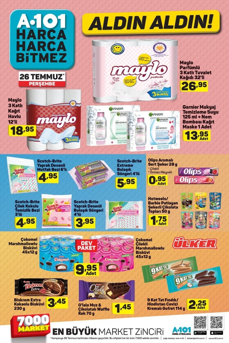 A101 26-30 Temmuz Aktüel İnidirimleri