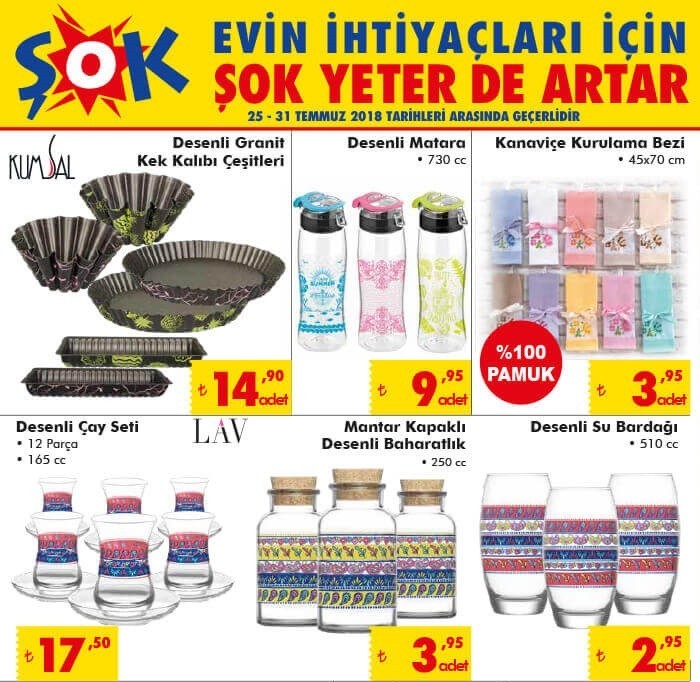 A101, Bim, Şok 3 Ağustos  Market  İndirimleri