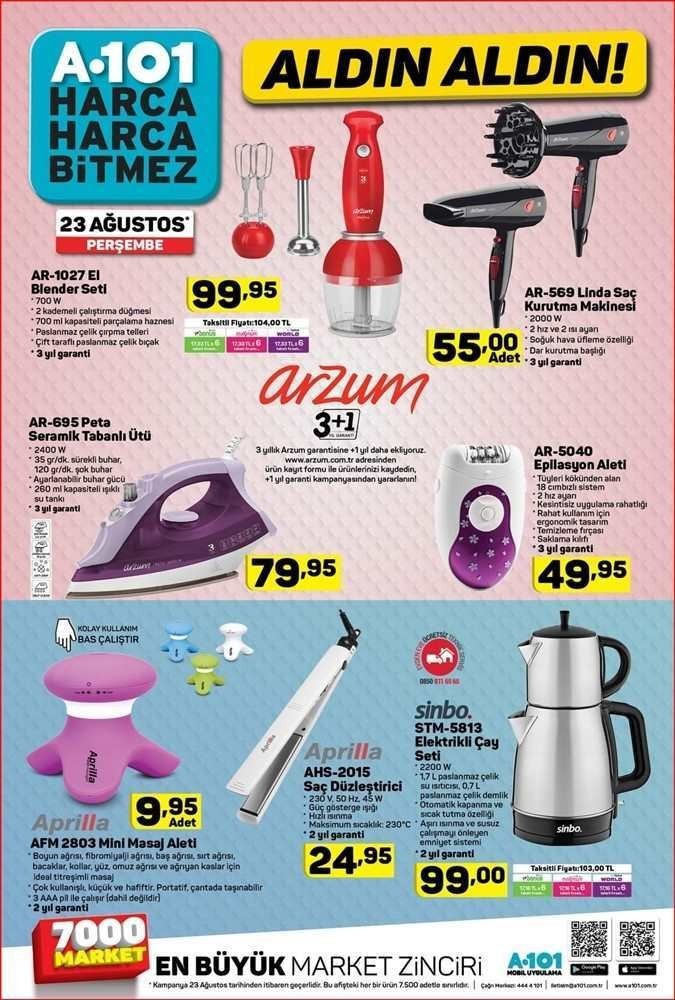 A101 Kurban Bayramı  İndirimli Ürünler Kataloğu