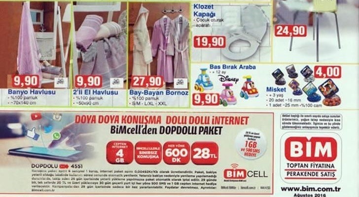 Bim Ağustos Ayı İnidirmleri