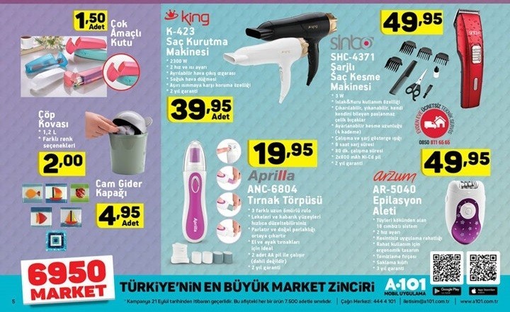 A101 10 Eylül Aktüel Fırsat Ürünleri