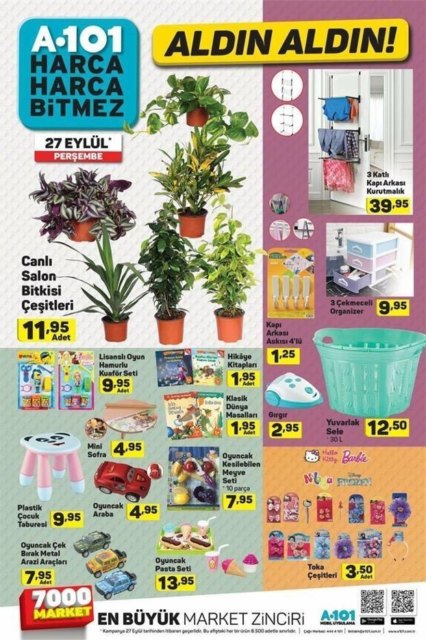 A101  27 Eylül Aktüel İndirimleri