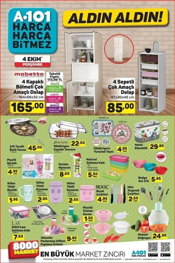 A101 5 Ekim Aktüel İndirimleri 