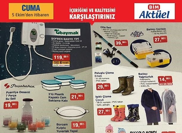 BİM 9 Ekim 2018 Aktüel Kataloğu -