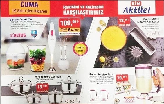 Bim 19 Ekim 2018 Aktüel İndirimli Ürünler Kataloğu