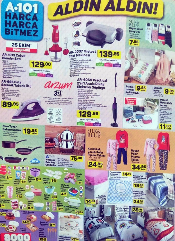 A101 Hafta Sonu İndirimli Ürünler Kataloğu